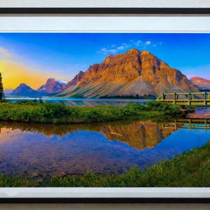 Dawn at Bow Lake with Crowfoot Mountain