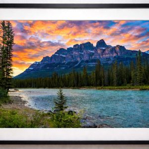 Bow River with Castle Mountain