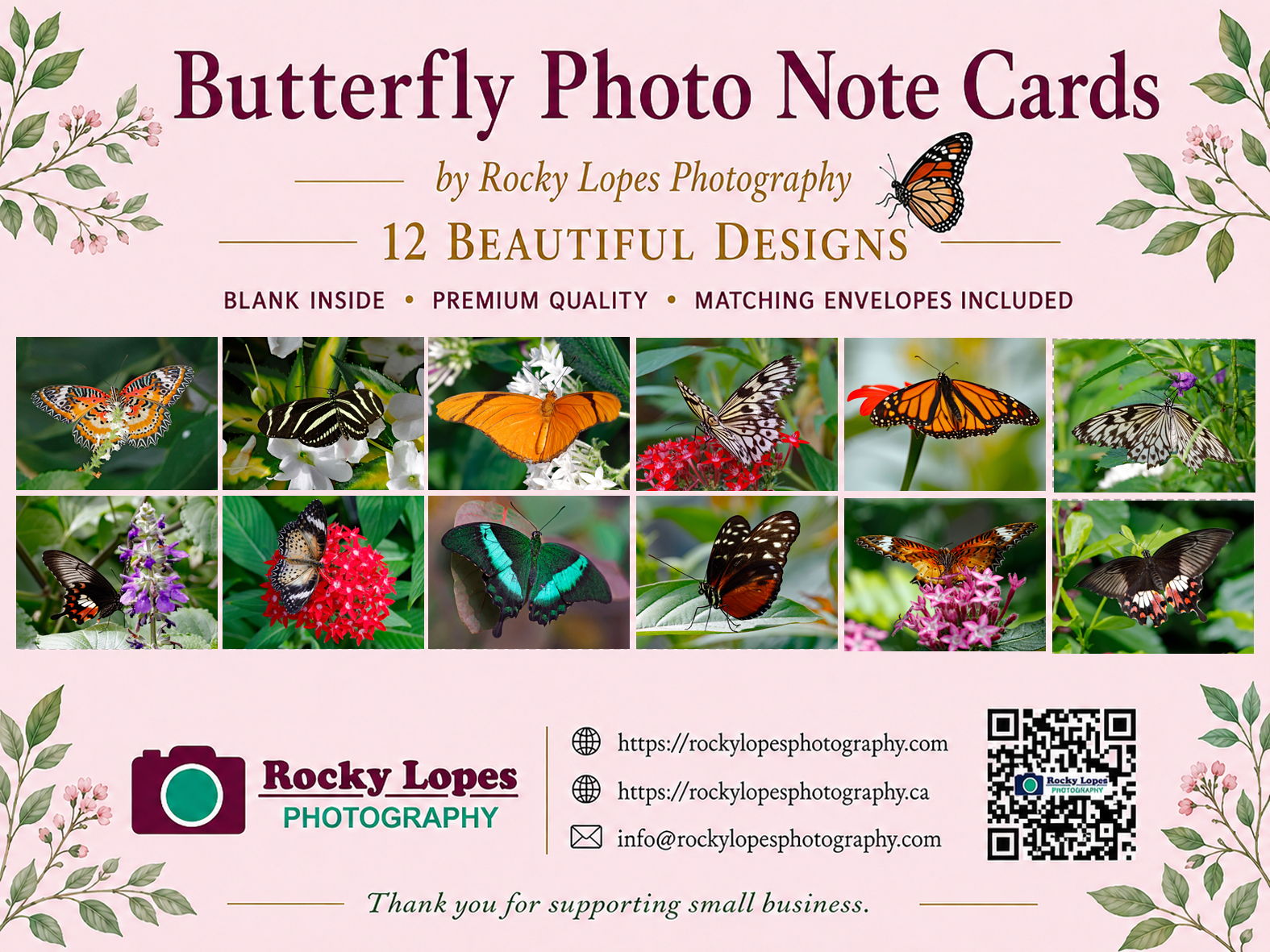 Butterflies Photo Note Cards Collection (Box of 12) - Image 2