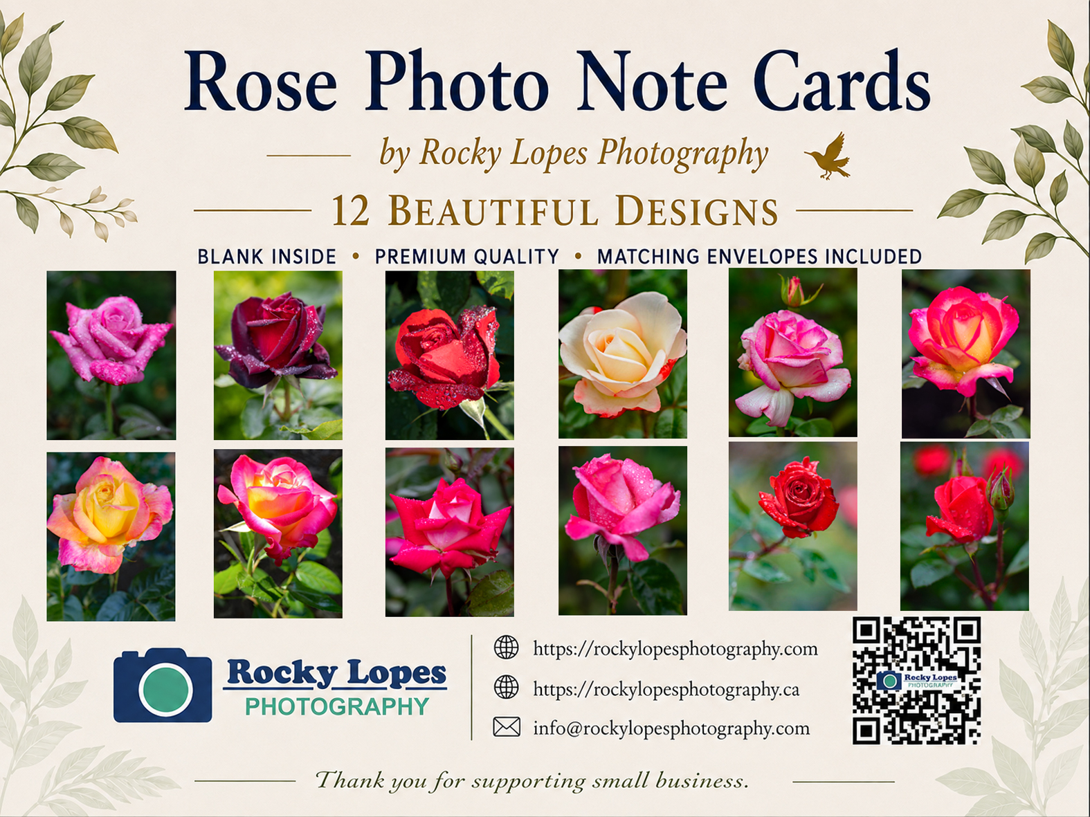Rose Photo Note Card Collection (Box of 12) - Image 3